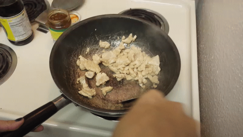 Cooking Eggplant Thai Basil with Chicken