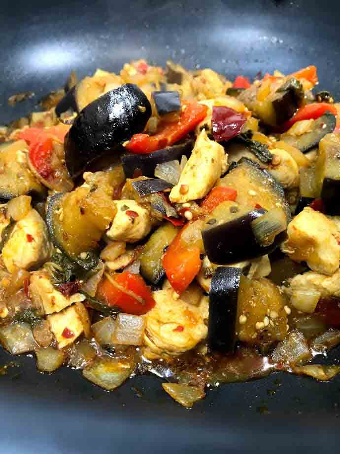 Thai Basil Eggplant Recipe for healthy thai recipes