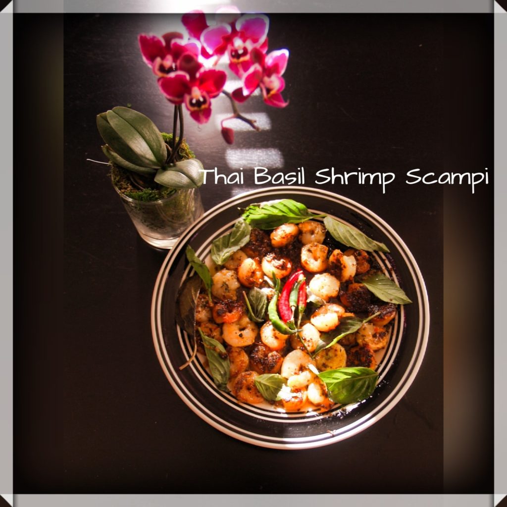 Helthier Thai Basil Shrimp Scampi