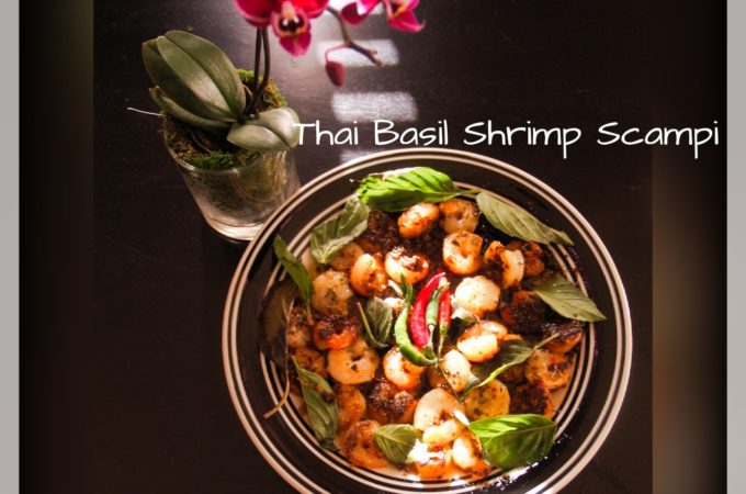 Helthier Thai Basil Shrimp Scampi