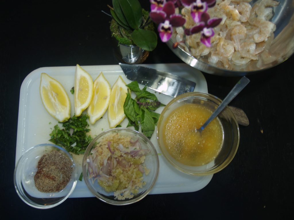 Gambas a la albahaca tailandesa Ingredientes
