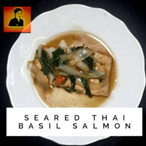 Salsa de salmón a la albahaca tailandesa