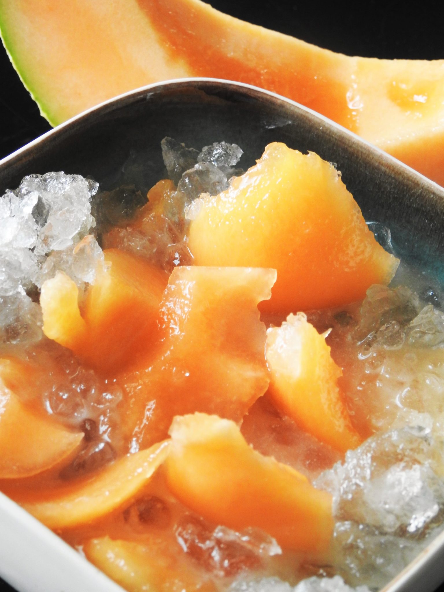 Cantaloupe with Sweet Coconut Milk