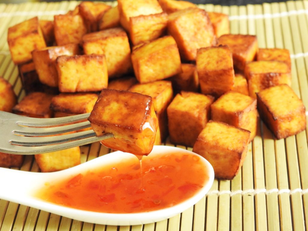 Tofu Snack with Sweet Chili Sauce