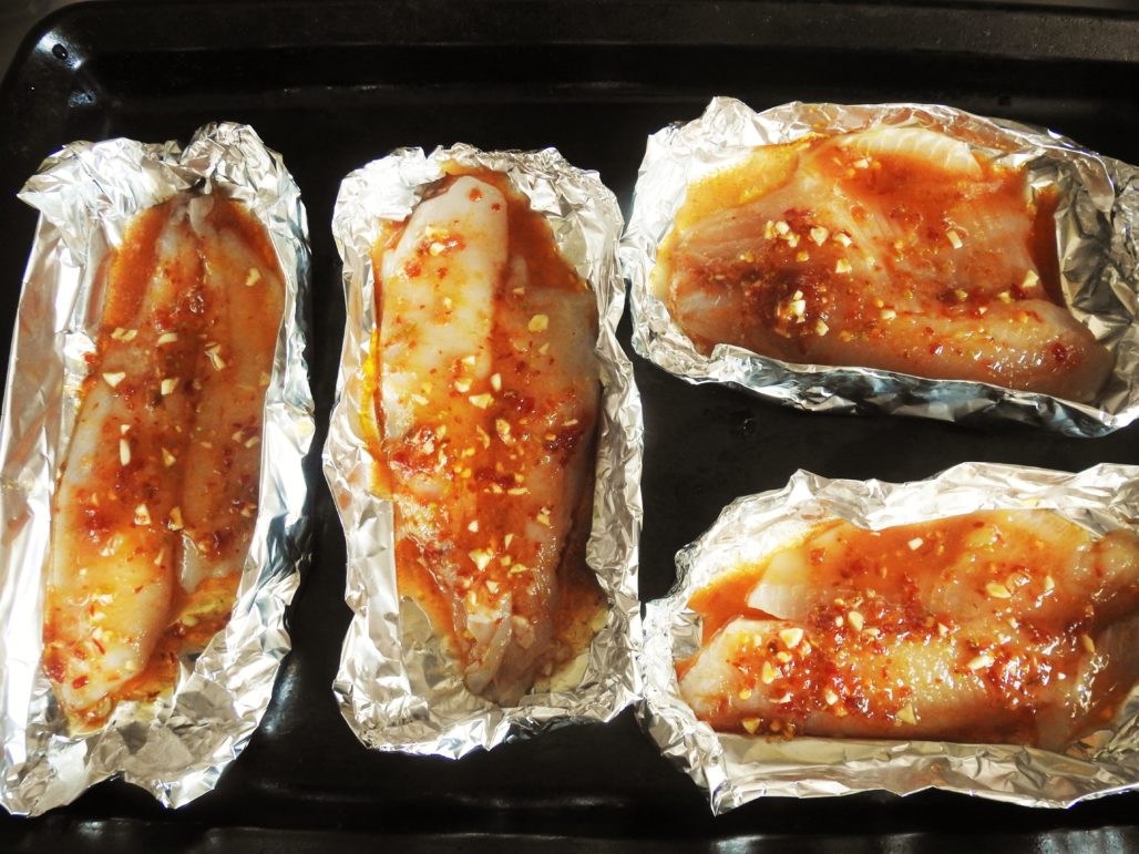 Fish Fillets Soaked in The Chili Lime Sauce