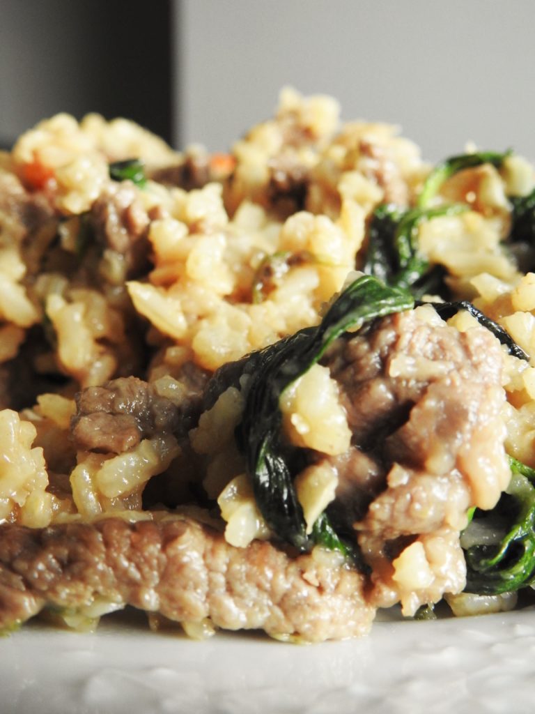 Basil Fried Brown Rice With Beef Healthy Thai Recipes