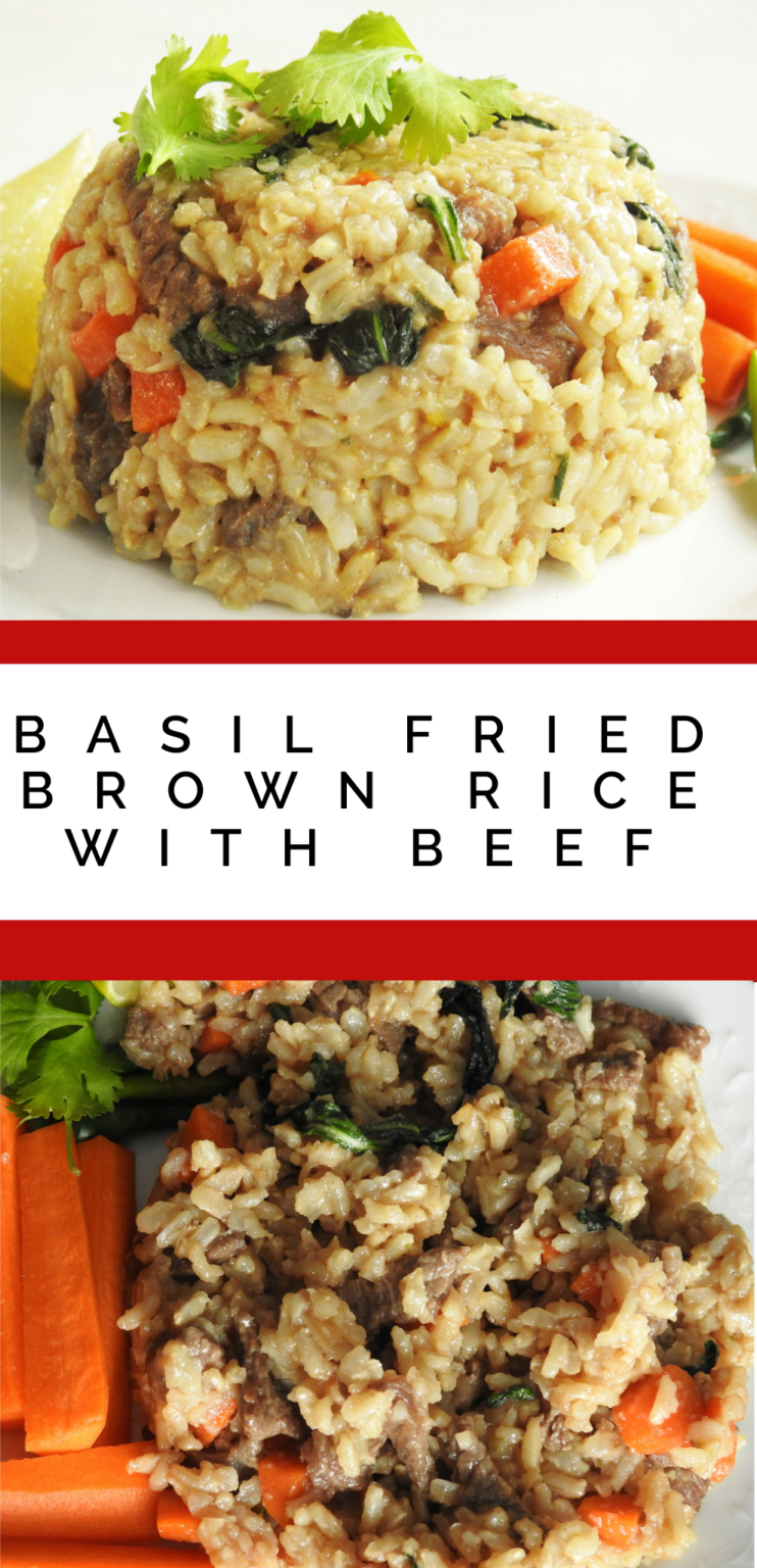Basil Fried Brown Rice wiht Beef