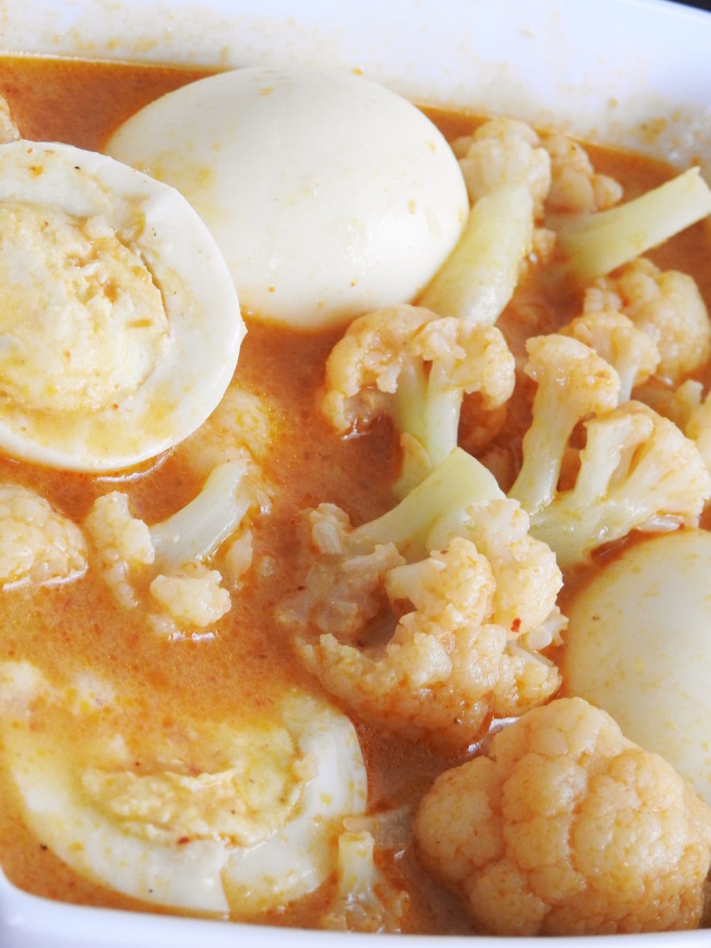Cauliflower & Hard Boiled Eggs Thai Red Curry