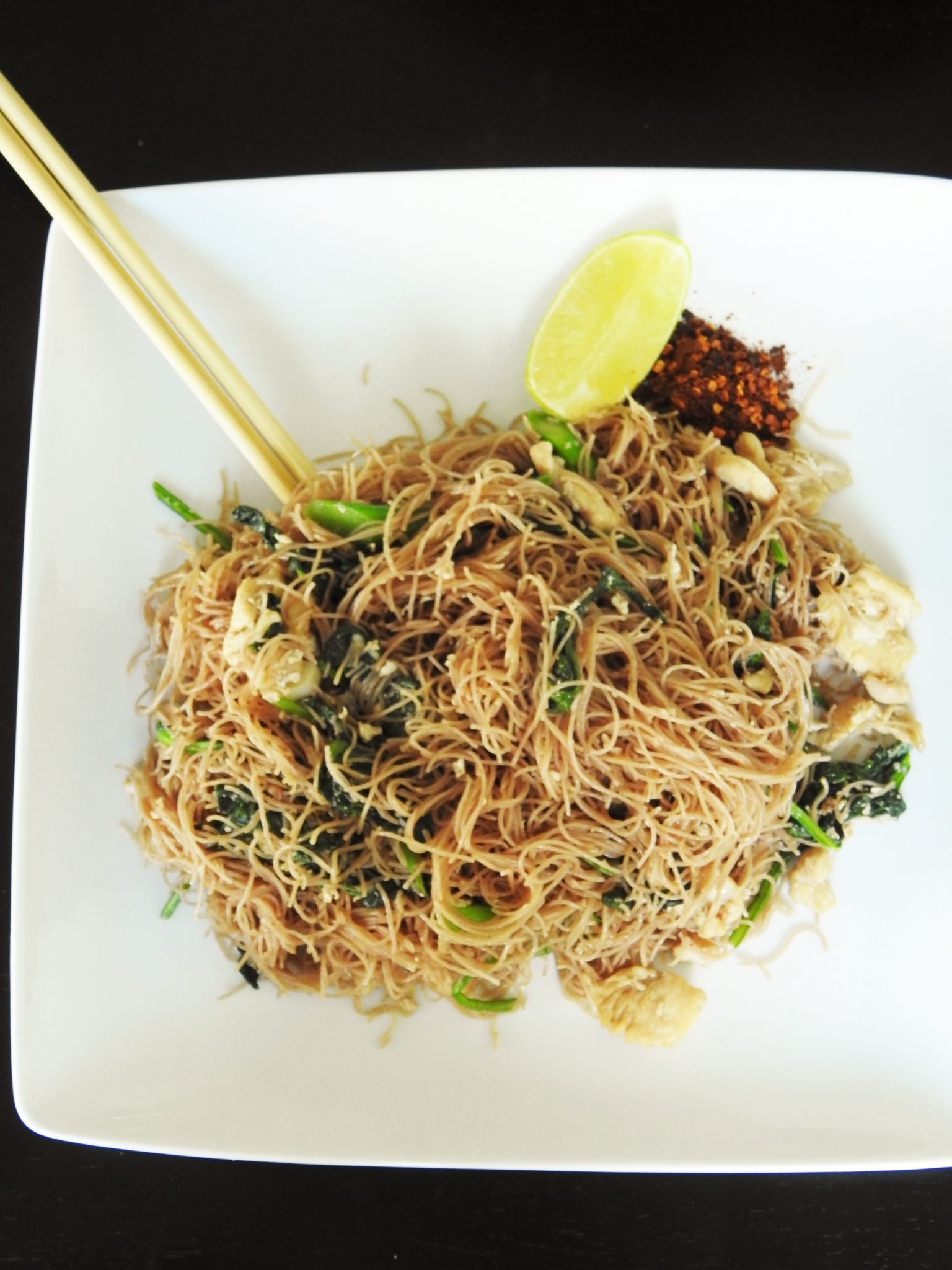 Brown Rice Vermicelli Pad See Ew with Chicken