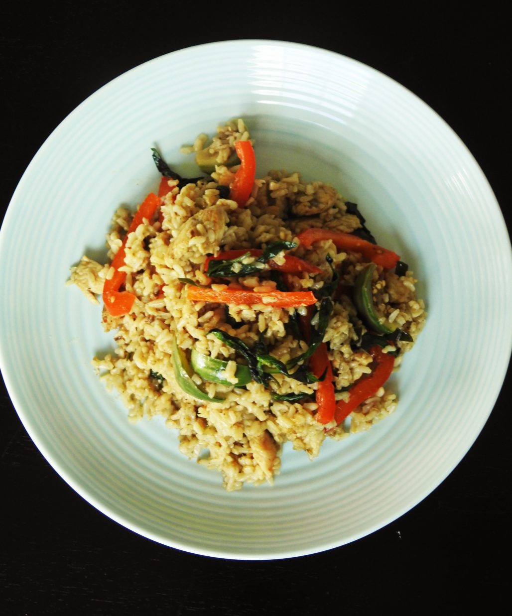 Green Curry Fried Brown Rice