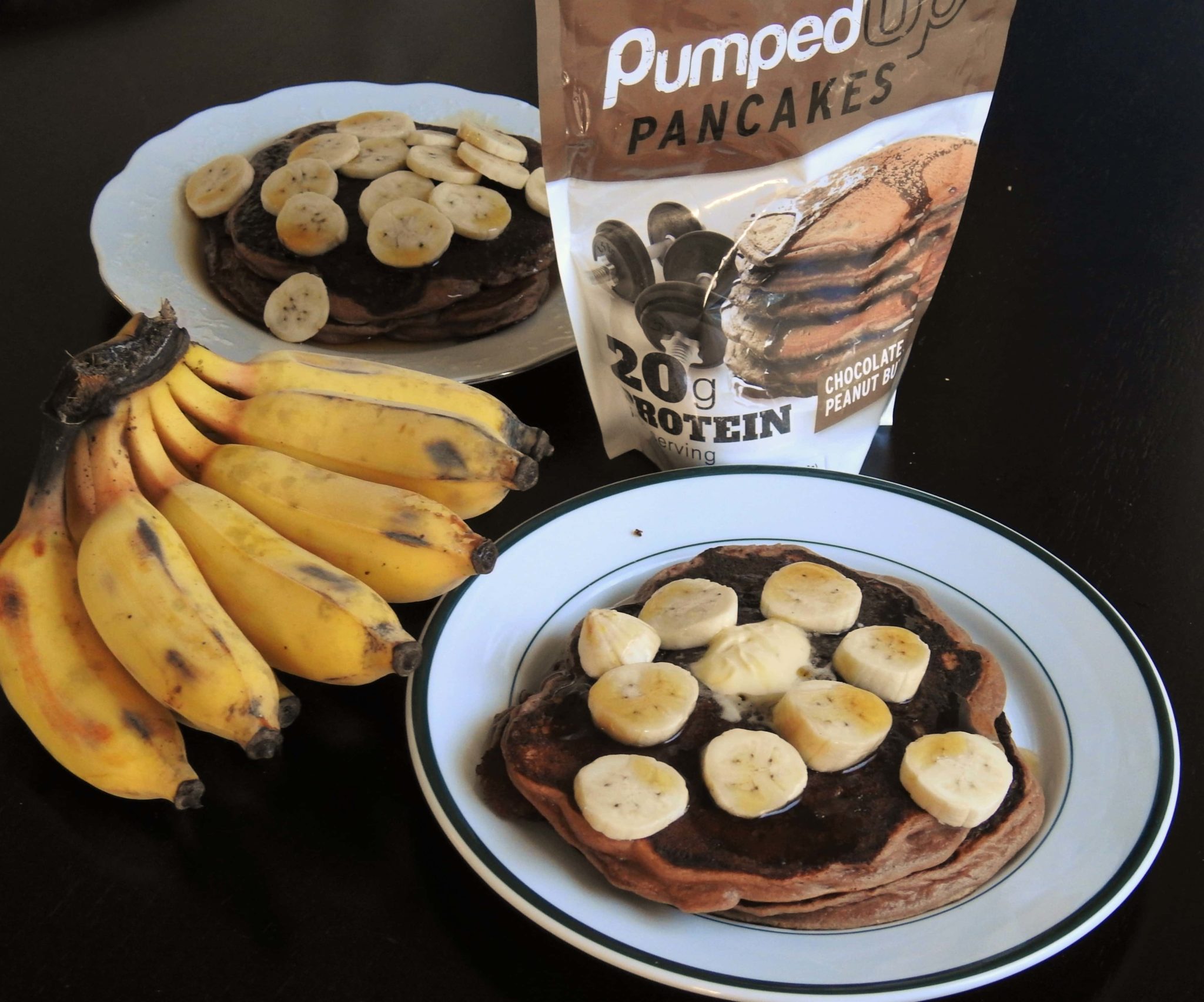 Thai Banana Chocolate Peanut Butter Protein Banana Pancakes - Healthy ...