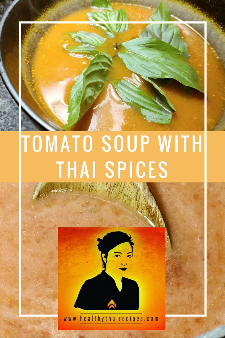 Thai Basil and Garlic Chili Tomato Soup