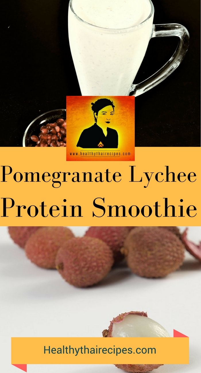 Pomegranate Lychee Protein Smoothie Social Image