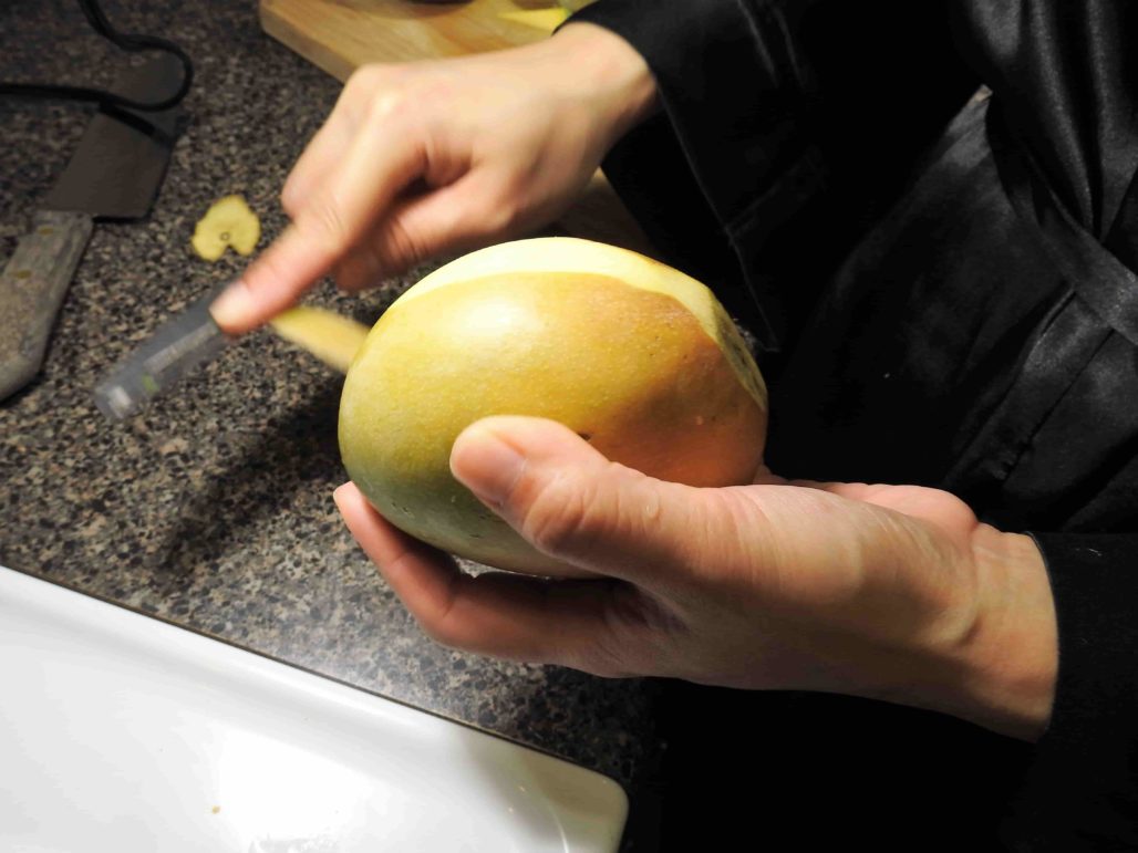 Peeling A Mango