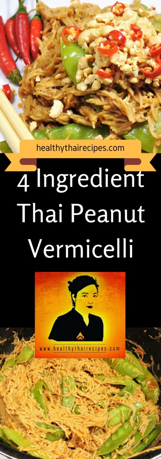 Vermicelli de cacahuete tailandés de 4 ingredientes