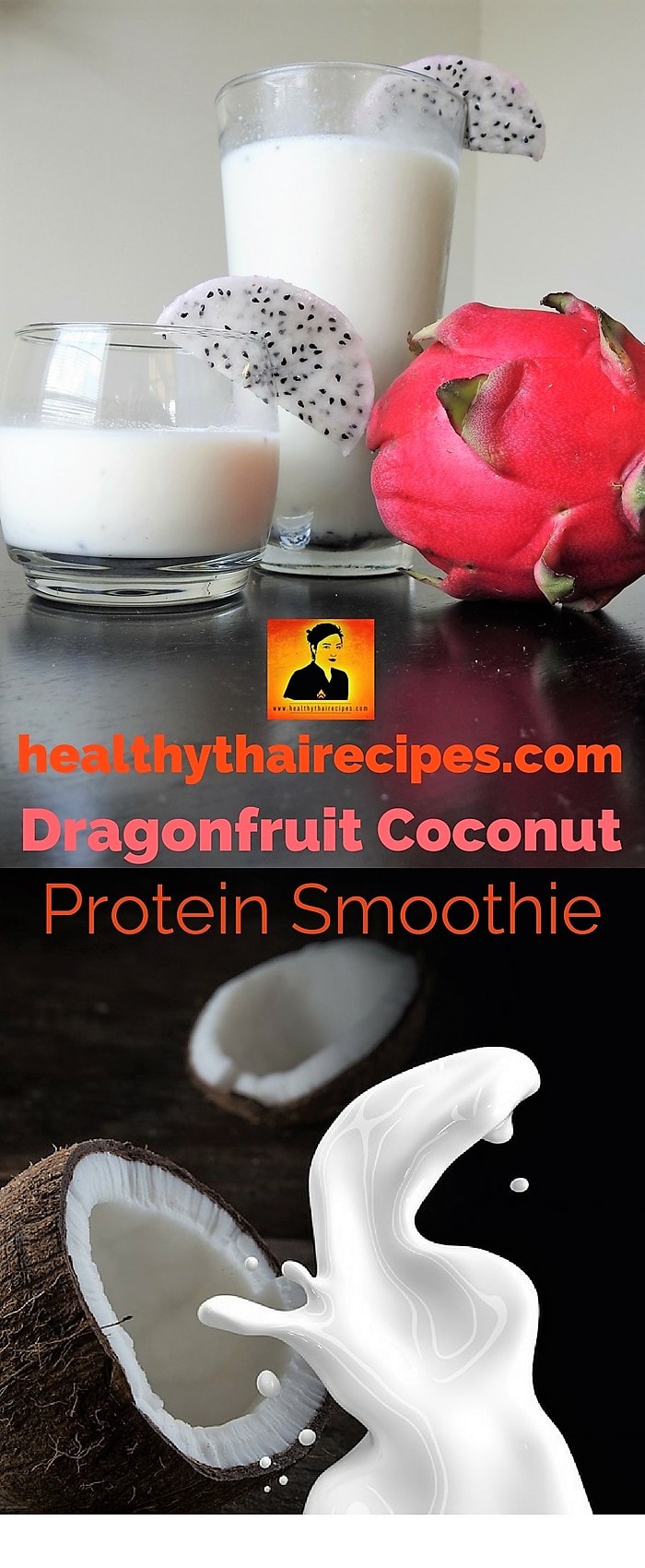 Dragon fruit Coconut Protein Smoothie
