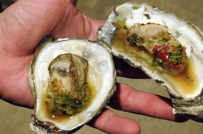 Grilled Oysters with Thai Seafood Sauce
