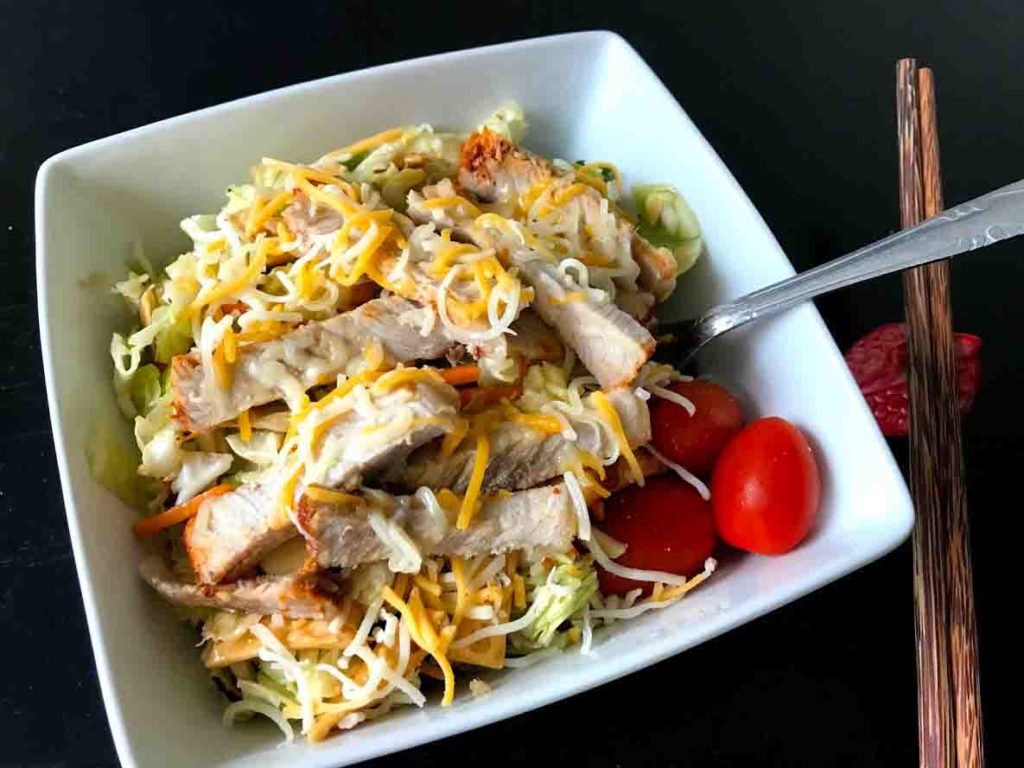 Lazy Cheapskate Chopped Cabbage Asian Salad