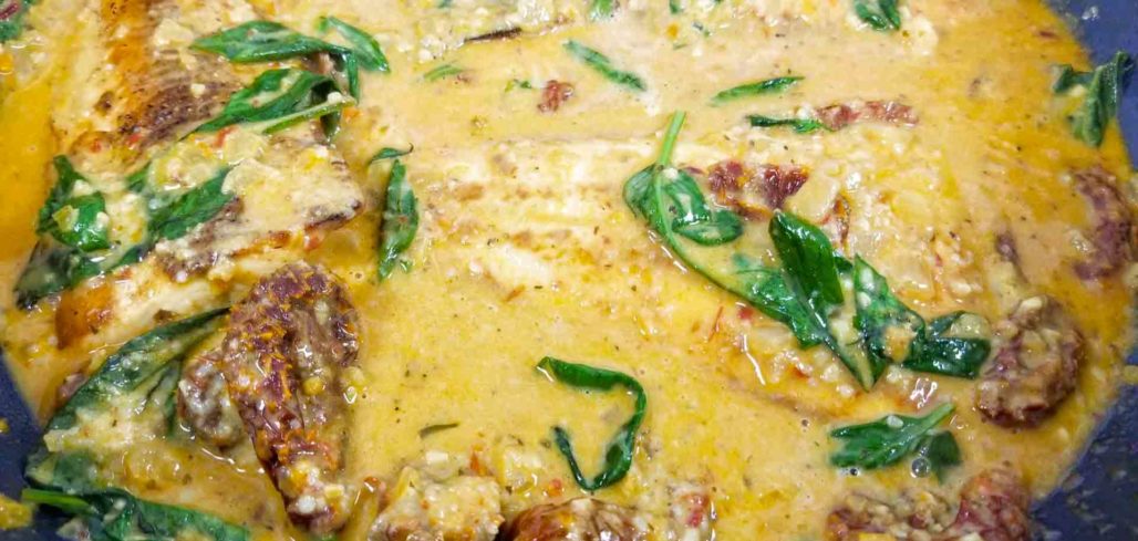 Thai fusion creamy garlic butter tuscan fish