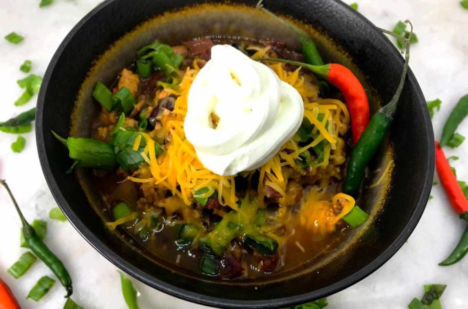 Instant Pot Lean Protein Chili with Thai Chili Peppers