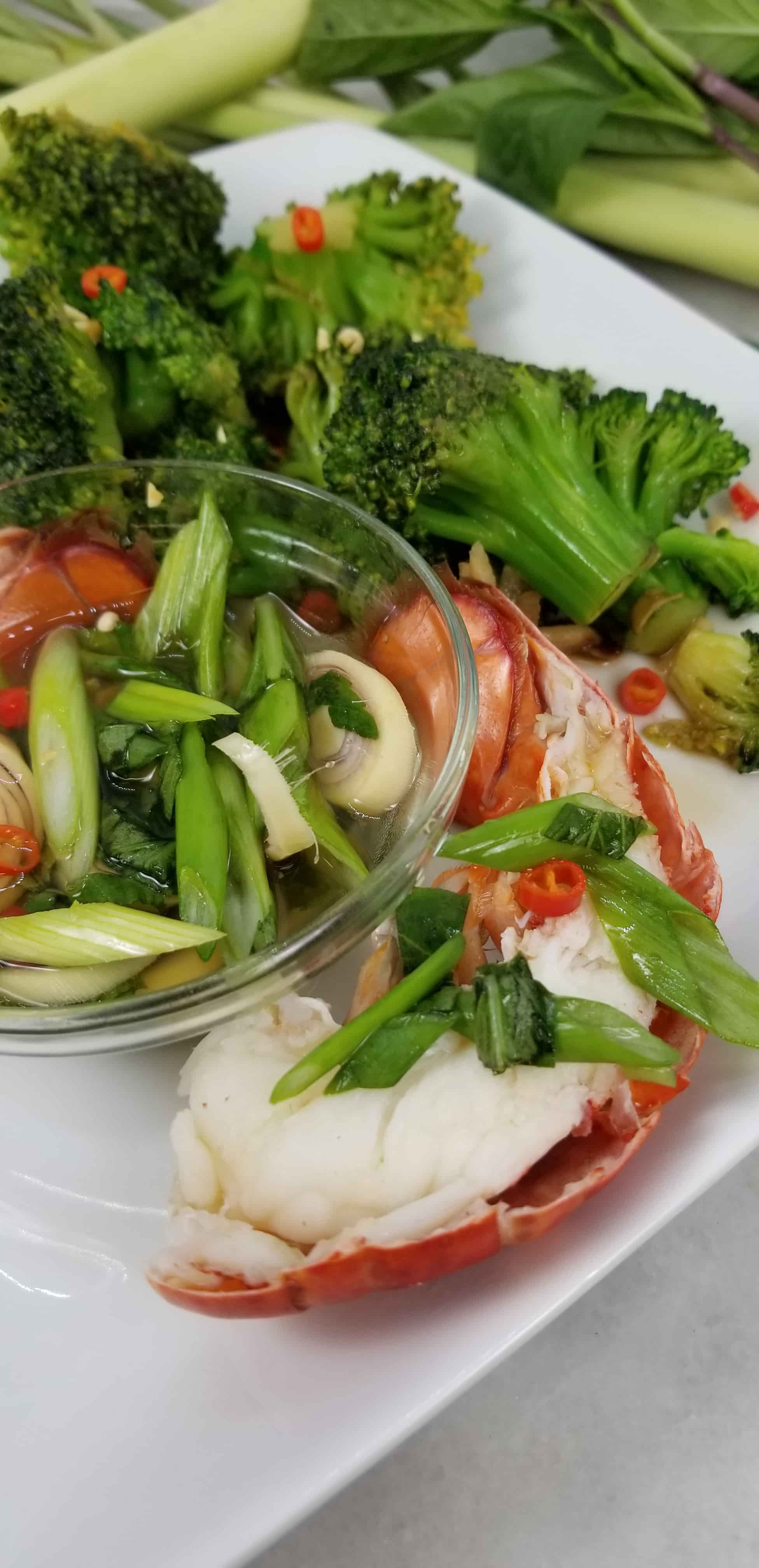 Lobster Tail with Spicy Lemongrass Dressing