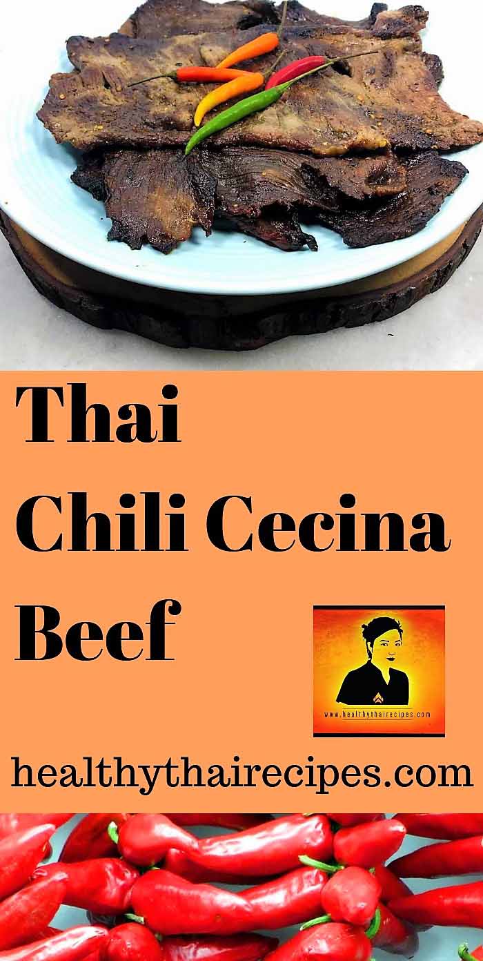 Thai Chili Grilled Cecina Beef Pinterest Image