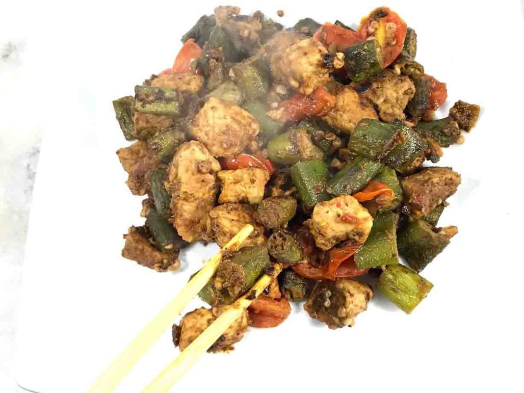 Thai Green Curry Stir Fried Okra