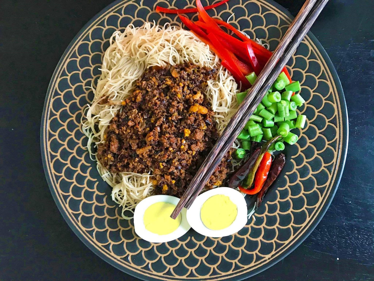 Central Thai Vermicelli with Lentilspeanut sauce Healthy Thai Recipes