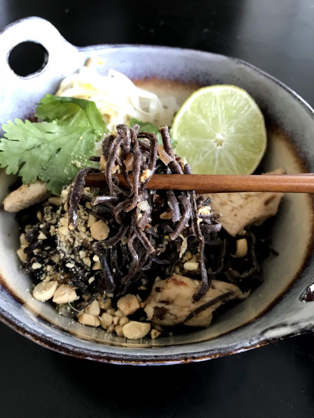 Black Bean Noodle Pad Thai With Lime