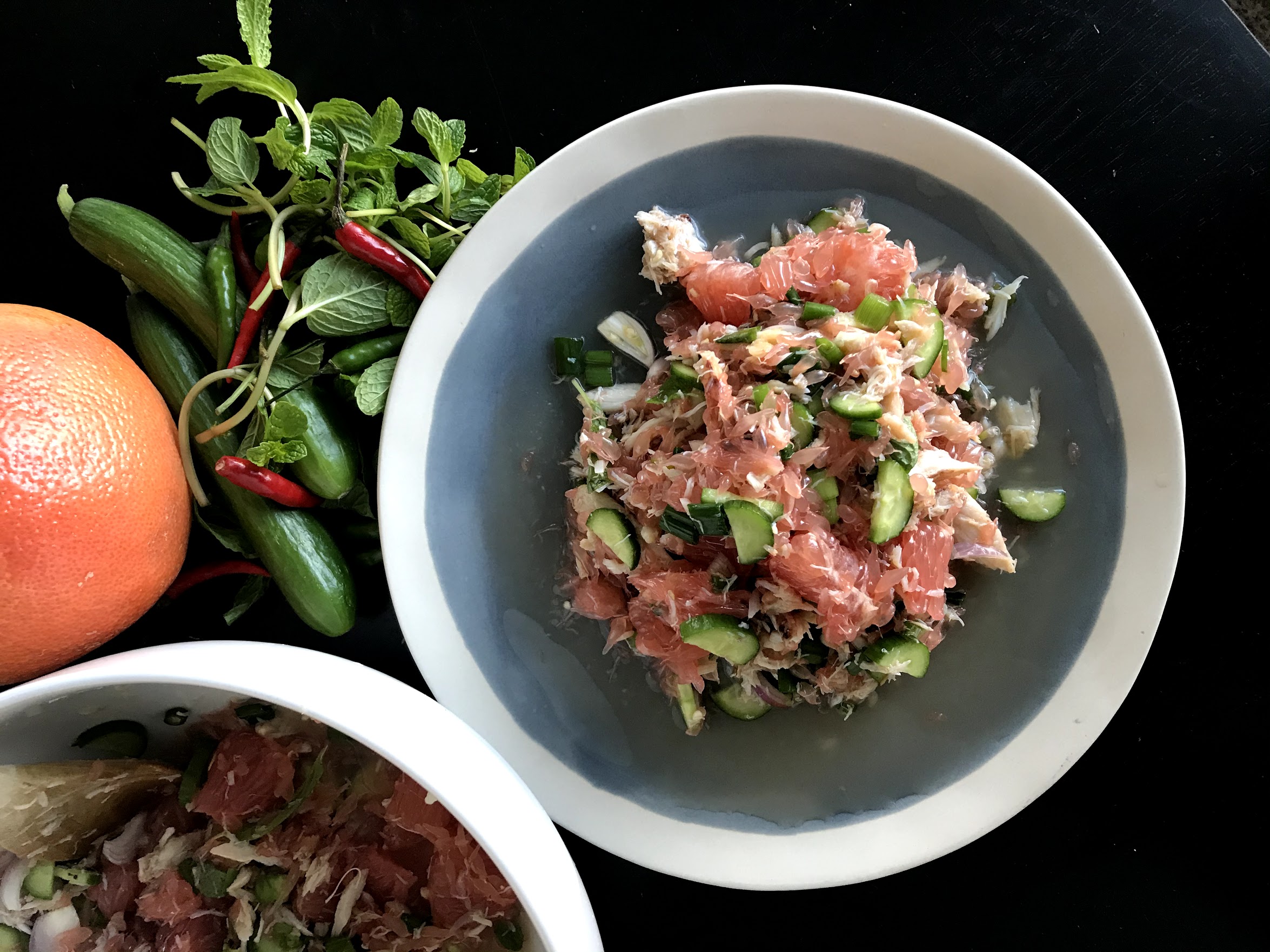 Ensalada de pomelo y cangrejo