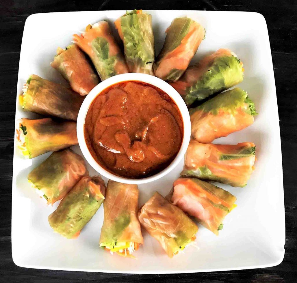Mango Shrimp Spring Rolls With a Brown Rice Wrapper