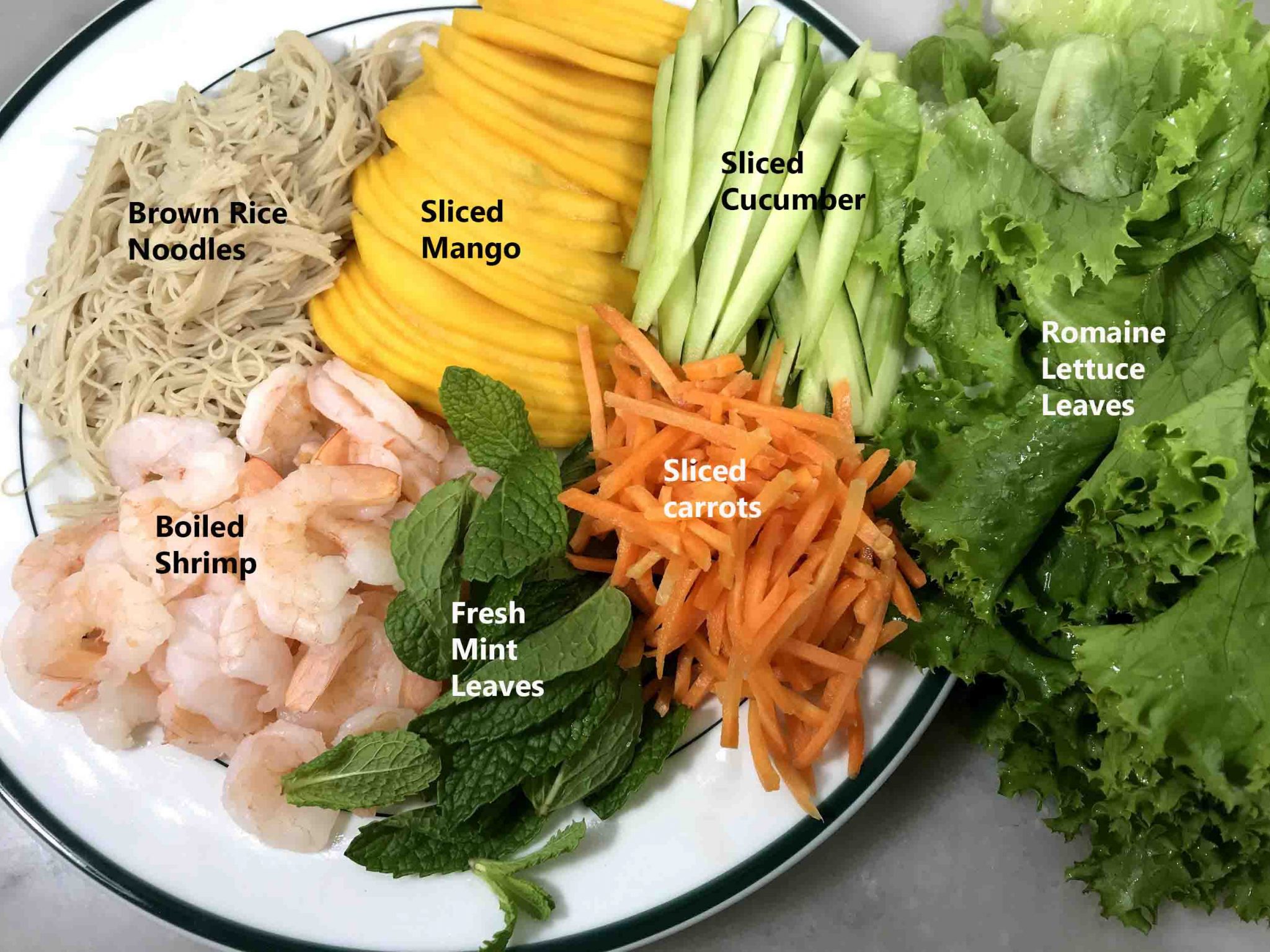 Mango Shrimp Spring Rolls With Brown Rice Wrappers Healthy Thai Recipes