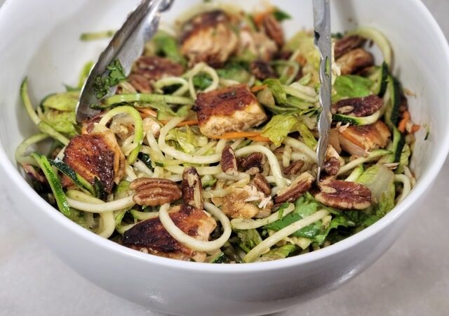 Copycat B. Good Thai Noodle Salad With Blackened Salmon