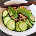 Thai Herb Shaved Pork Salad in a Bowl