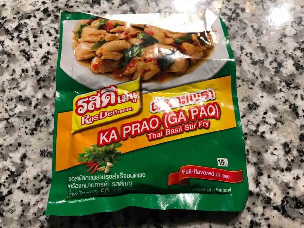 RosDeemenu Ka Proa (Ga Pao) Thai Basil Stir Fry Seasoning Mix