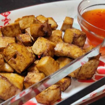 Air-fried-Tofu-Snack-With-Thai-Sweet-Chili-Sauce-Recipe