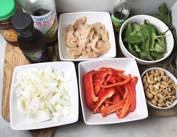 Healthy Copycat Pei Wei Thai Basil Cashew Chicken Recipe