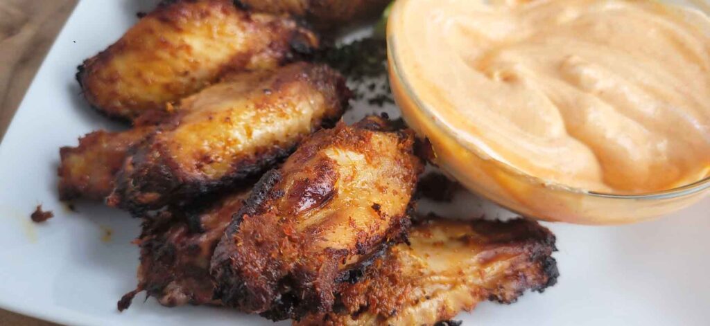 Super Easy, 3 Ingredient, Air Fryer, Thai Curry Chicken Wings