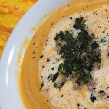 Easy instant pot pumpkin Pumpkin Curry and Chicken Soup Recipe, Featured Image
