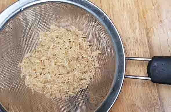 Strained Healthy Brown Thai Jasmine Rice