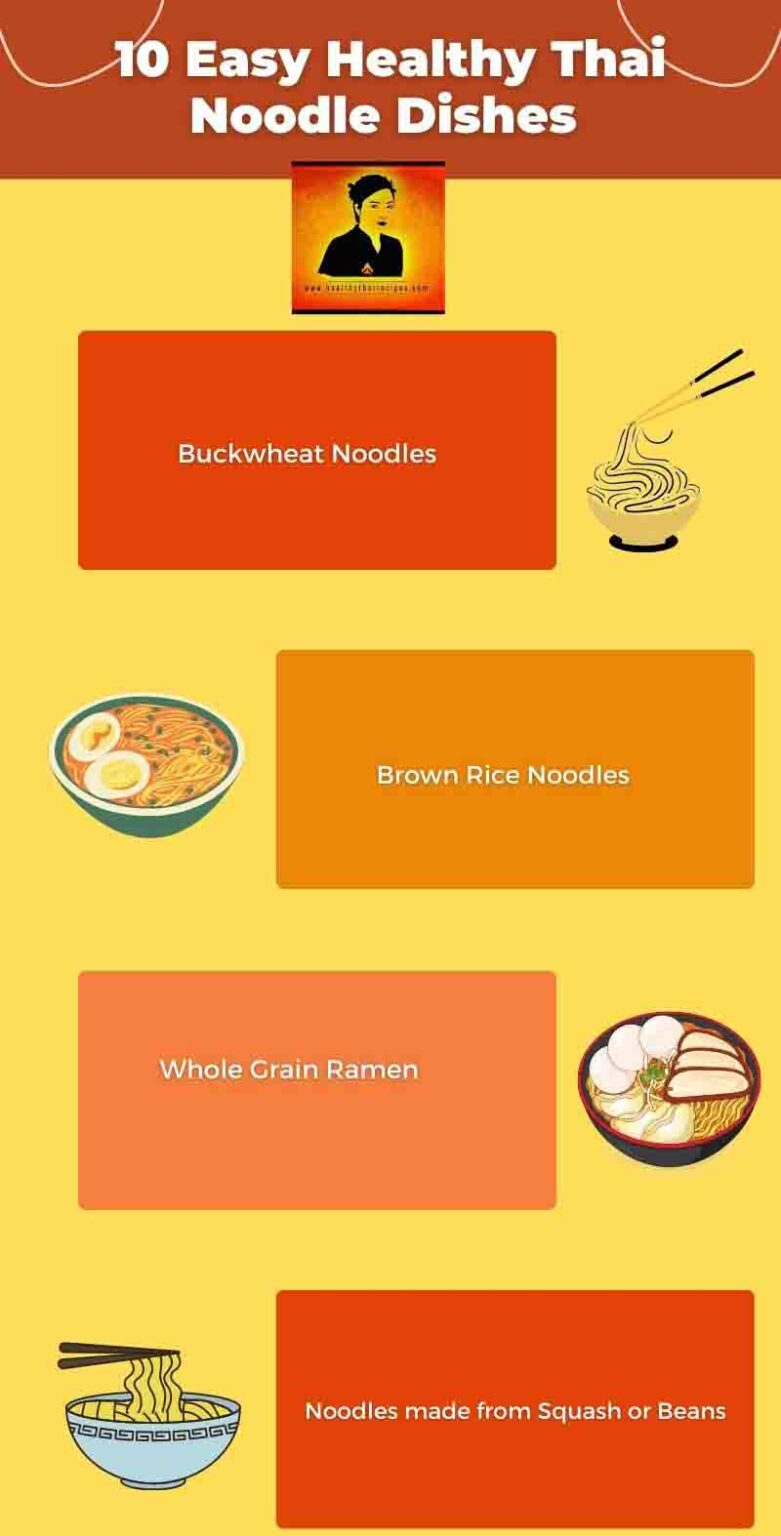10 Easy Healthy Thai Noodle Dishes Pinterest Image