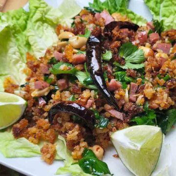 Healthier Nam Khao, Crispy Rice Salad Recipe, Featured Image