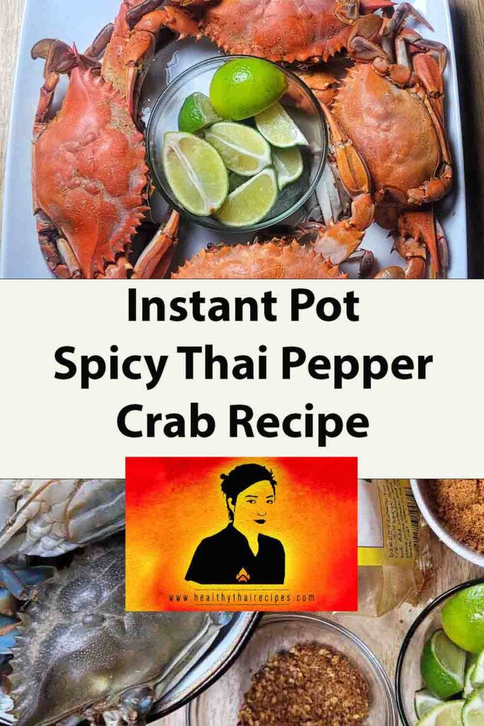 Easy 4 Ingredient Instant Pot Spicy Crab Recipe, Pinterest Image