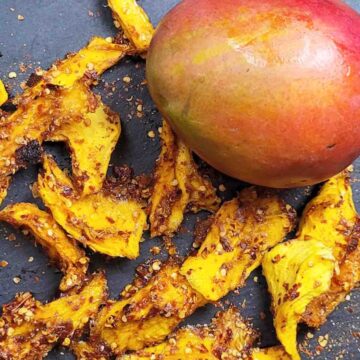 Easy, 4 Ingredient Spicy Dried Mango Recipe, Featured Image